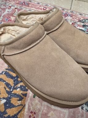 Beige UGG Classic Micro slippers Size 9